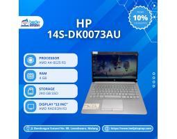 Dijual Laptop Second, Hp 14s-Dk0073au, Amd A4-9125 Radeon R3 , Ram 4gb, Ssd 240gb - Malang