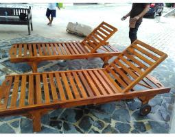 Kursi Kolam Kursi Malas Lounger Kayu Jati - Karawang