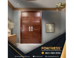 Fortress Pintu Baja Motif Kayu - Merauke