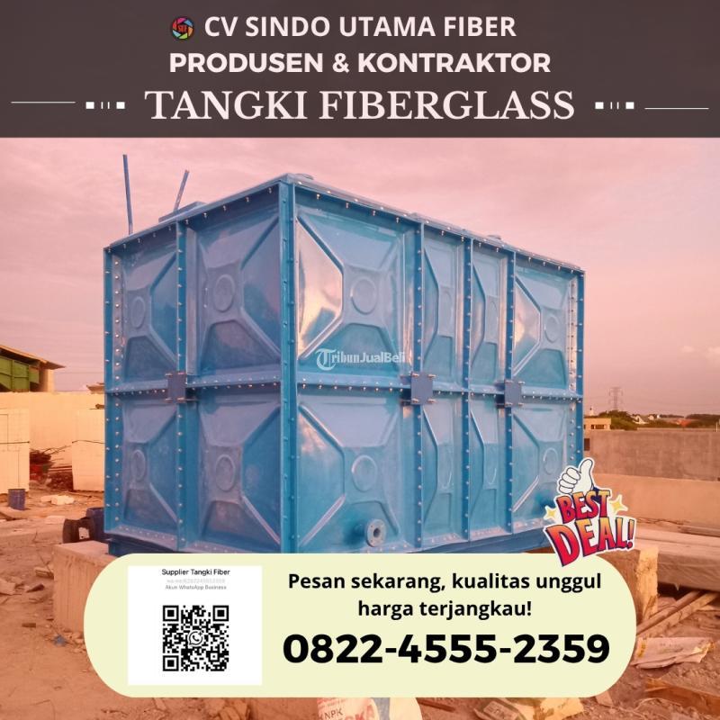 Tangki Fiberglass dengan Penambahan Request Bentuk Beraneka Ragam - Murung Raya