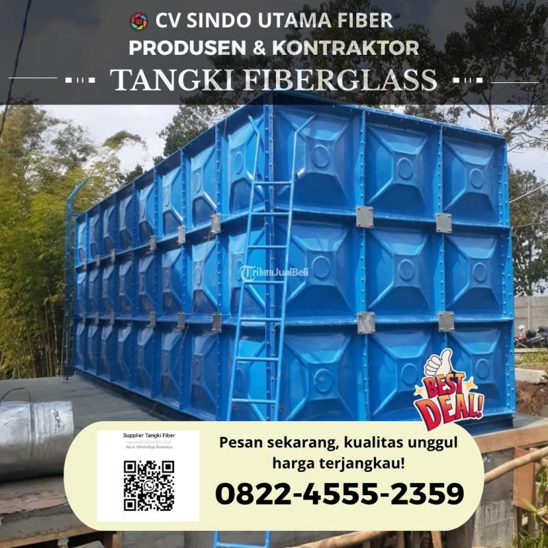 Tangki Fiberglass dengan Penambahan Request Bentuk Beraneka Ragam - Murung Raya