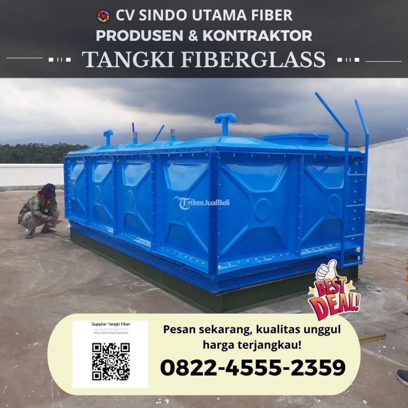 Tangki Fiberglass dengan Penambahan Request Bentuk Beraneka Ragam - Murung Raya