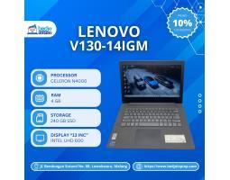 Dijual Laptop, Lenovo V130-14igm, Intel Celeron N4000, Intel Uhd Graphics 600, Ram 4gb, Ssd 240gb, Second Murah - Malang