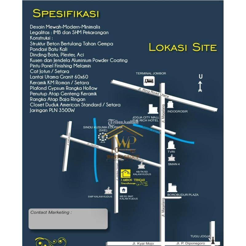 Dijual Rumah 2 Lantai di Kricak Tegalrejo Mlati Tipe 110 - Sleman