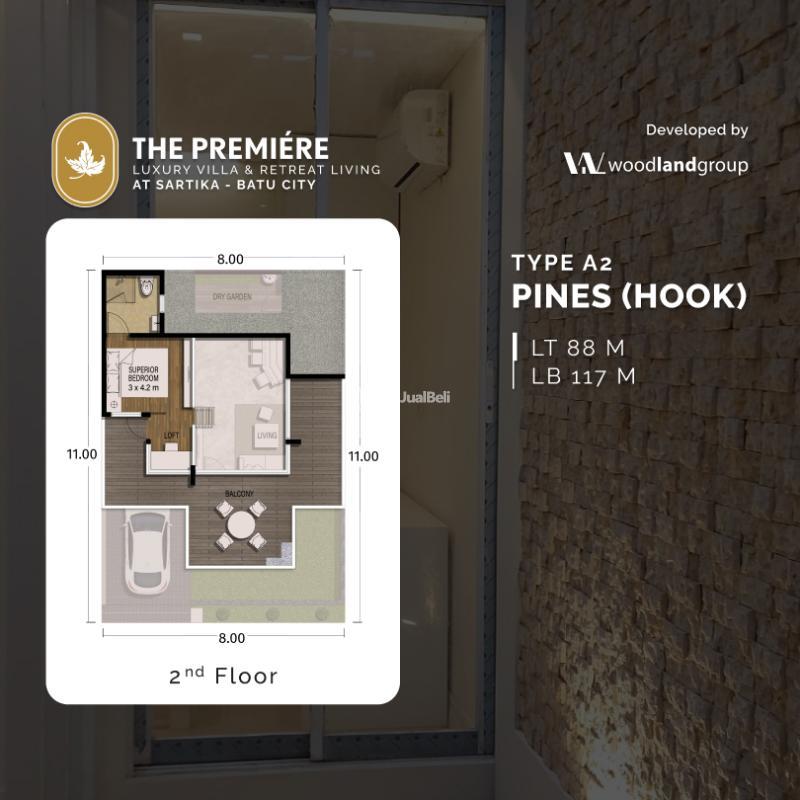 Dijual Villa Dekat Jatim Park 2 di Kota Batu, The Premiere at Sartika Tipe 117 - Batu