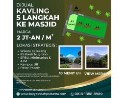 Jual Tanah Hook 200 m2 SHM Suasana Asri di Sleman Utara Dekat Kampus UII,Wisata Kaliurang SHM - Sleman 