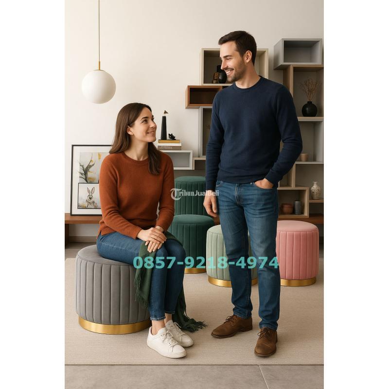 Kursi Puff Sofa Stool Kursi Bench Cafe Kantor Teras Santai Bar Tamu Aesthetic - Surabaya