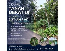 Dijual Unit Terakhir Tanah Hook 200 m2 SHM Suasana Asri di Pakem Sleman Dekat UII, Wisata Kaliurang - Sleman