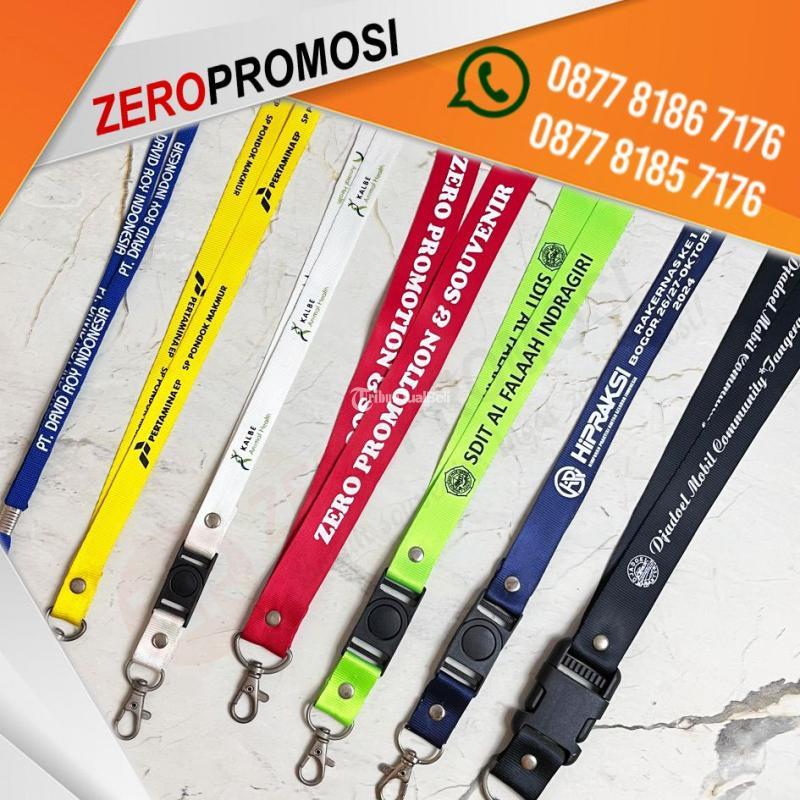 Tali ID Card Custom Logo Sablon Nylon - Tangerang Kota