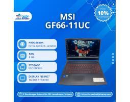 Dijual Laptop Msi Gf66-11uc, Intel Core I5-114000, Intel Uhd Graphics, Nvidia Geforce Rtx3050, Ram 8gb, Ssd 512 Gb, Key Backlight - Malang
