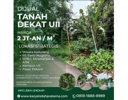 Jual Tanah Hook 200 m2 Lokasi Favorit di Pakem Suasana Asri Dkat UII,Wisata Kaliurang - Sleman 