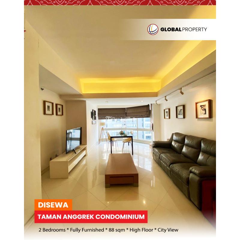 Disewakan Apartemen Furniture Fully Furnished, Taman Anggrek Condominium, 2 Bedroom, High Floor - Jakarta Barat