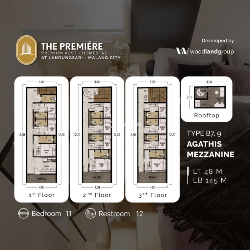 Dijual Kost 11 Kamar di The Premiere at Landungsari - Malang