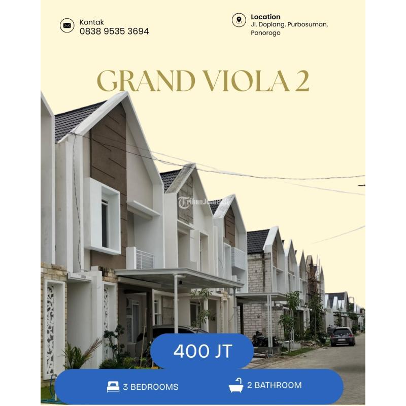 Dijual Rumah di Grand Viola Tipe 81 3KT 2KM SHGB - Ponorogo 