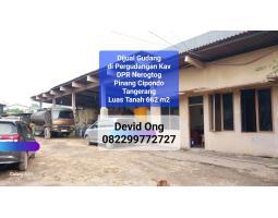 Dijual Gudang, Luas 662m2, SHM, di Pergudangan Kav DPR Nerogtog, Cipondoh - Tangerang