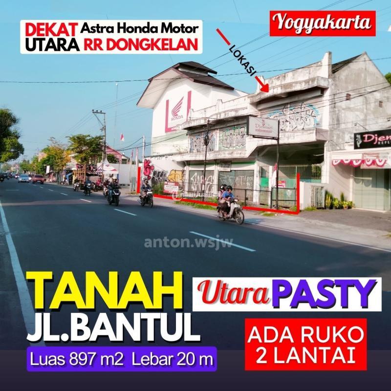 Jual Tanah Strategis Jogja TEPI Jl Bantul Lt 897 m ld 20 m SHM Utara PASTY - Yogyakarta