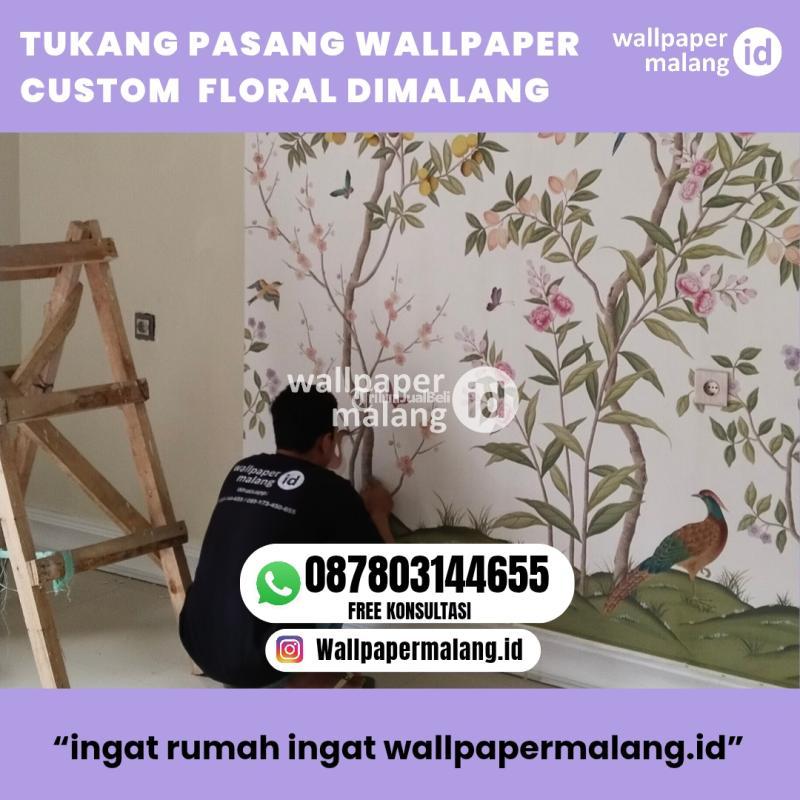 Paket Pasang Wallpaper Custom Floral - Malang 