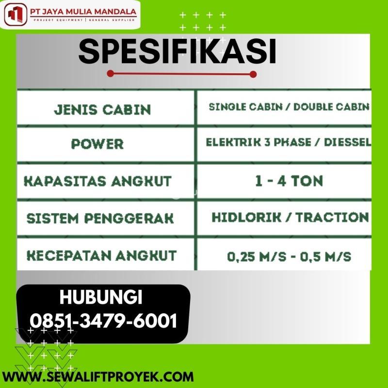 Sewa Lift Barang Untuk Bangunan Tinggi Proyek - Ciamis