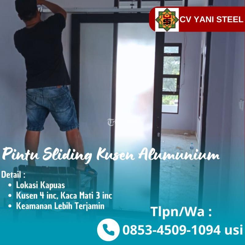 Kaca Sekat Partisi Ruangan Tempered dan Alumunium - Kapuas