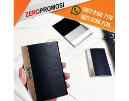 Tempat Kartu Nama Stainless Kombinasi Kulit - Tangerang 