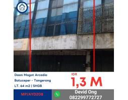 Dijual Lelang AYDA Ruko Daan Mogot Arcadia SHGB - Tangerang