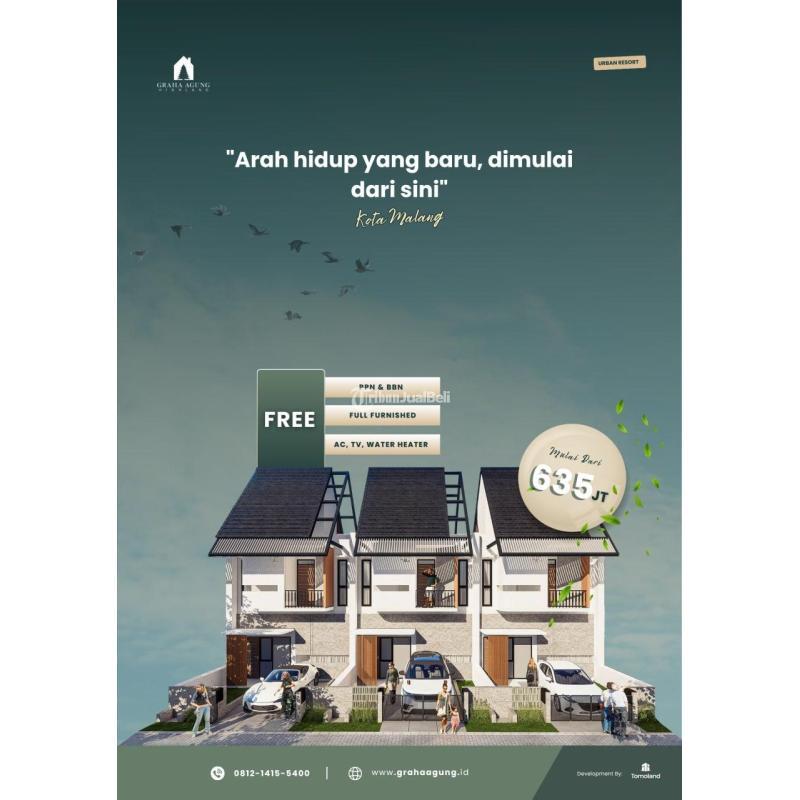  Dijual Rumah Free Pajak dan Legalitas SHM Tipe 100 - Malang 
