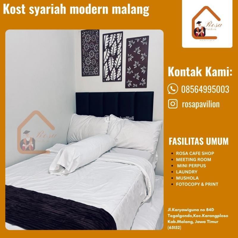 Disewakan Kamar Kost Syariah Modern, Kamar Bersih, Kamar Mandi Dalam, Fasilitas Lengkap, Rosa Pavilion - Malang