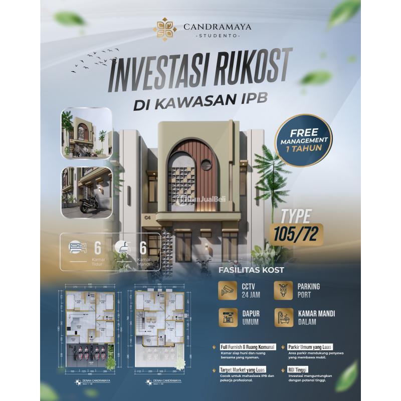Jual Rukost Tipe 105 Baru 10 Menit Ke IPB Candramaya Studento - Bogor Kota