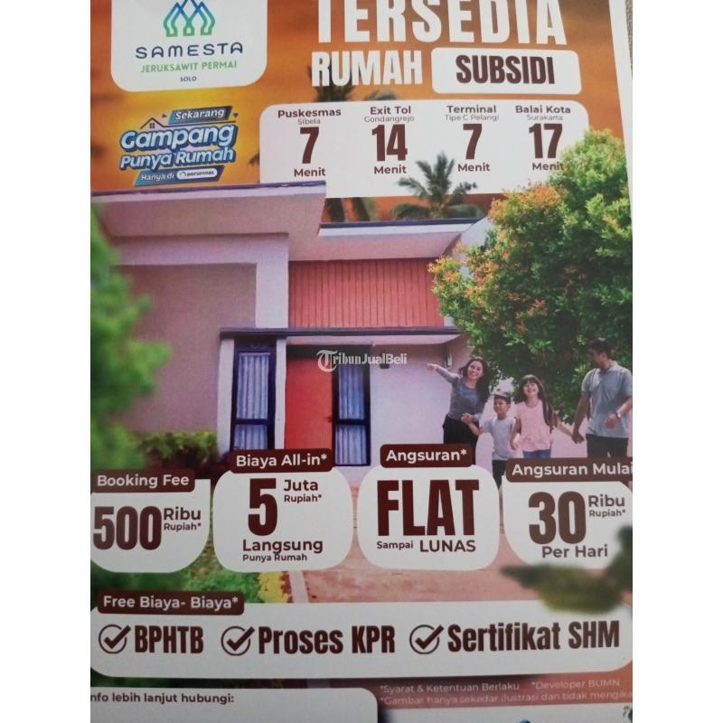 Dijual Rumah Murah Solo Tipe 30 SHM 2KT 1KM - Karanganyar