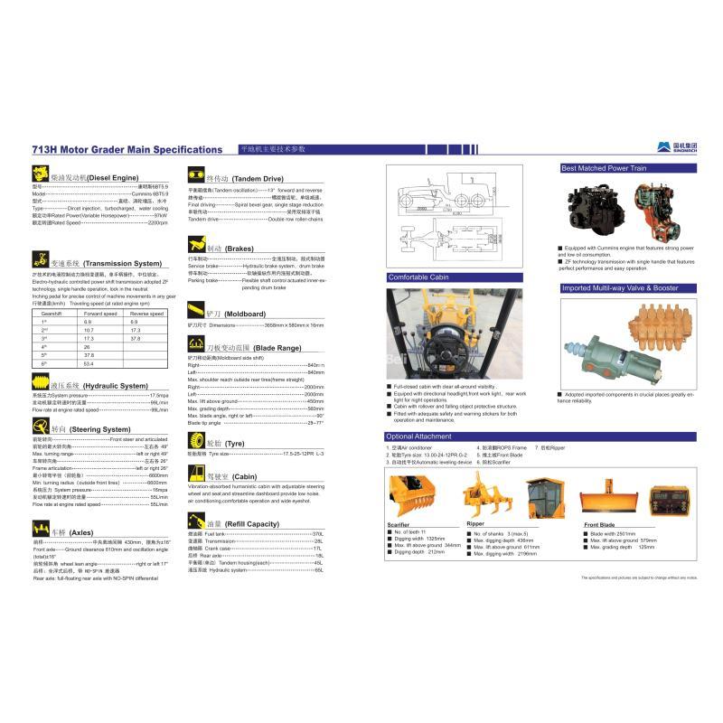 MOTOR GRADER SINOMACH 713H Tingkatkan Produktivitas Proyek Anda - Surabaya