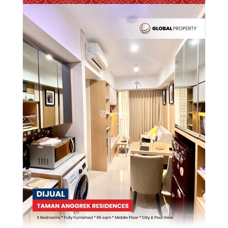 Dijual Apartemen Fully Furnished 3 Bedroom 65sqm, Taman Anggrek Residences at Tanjung Duren - Jakarta Barat