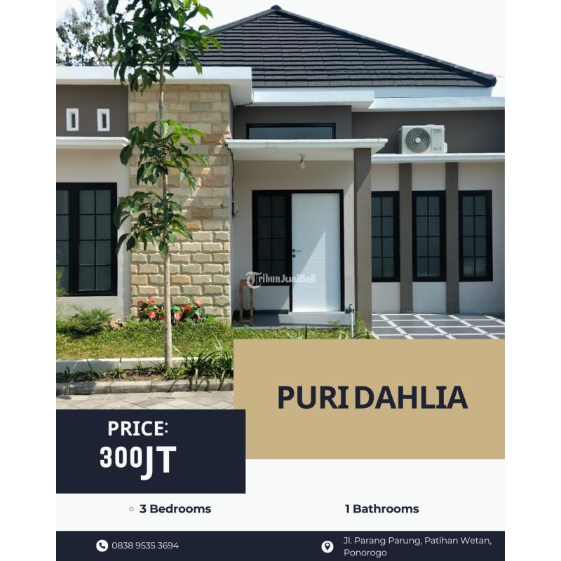 Dijual Rumah, Tipe 65, 3kt, 1km, Shm, Puri Dahlia, Hunian Nyaman Dan Strategis - Ponorogo