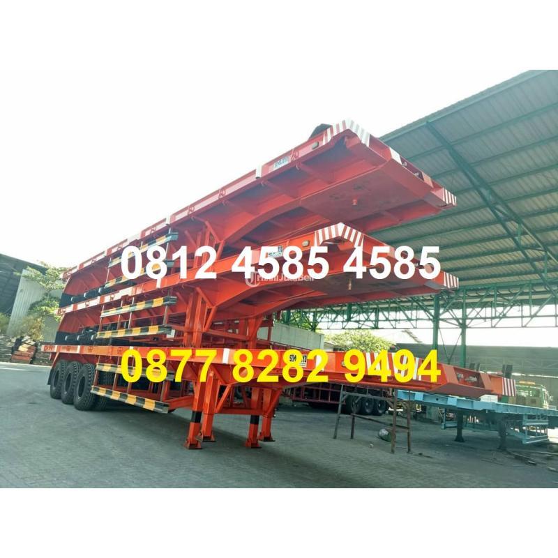 Karoseri Semi Trailer Flatbed Feet 3 Axle Trailer lantai 40 Feet Trailer Losbak - Bekasi