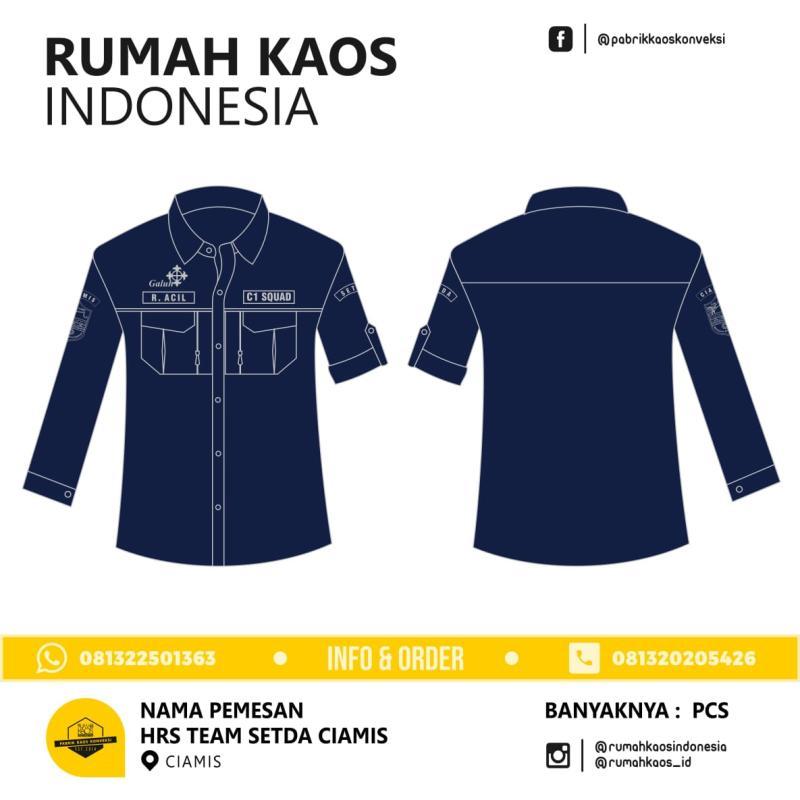 Terlaris Seragam Karyawan Alor Kemeja Bordir Custom - Alor