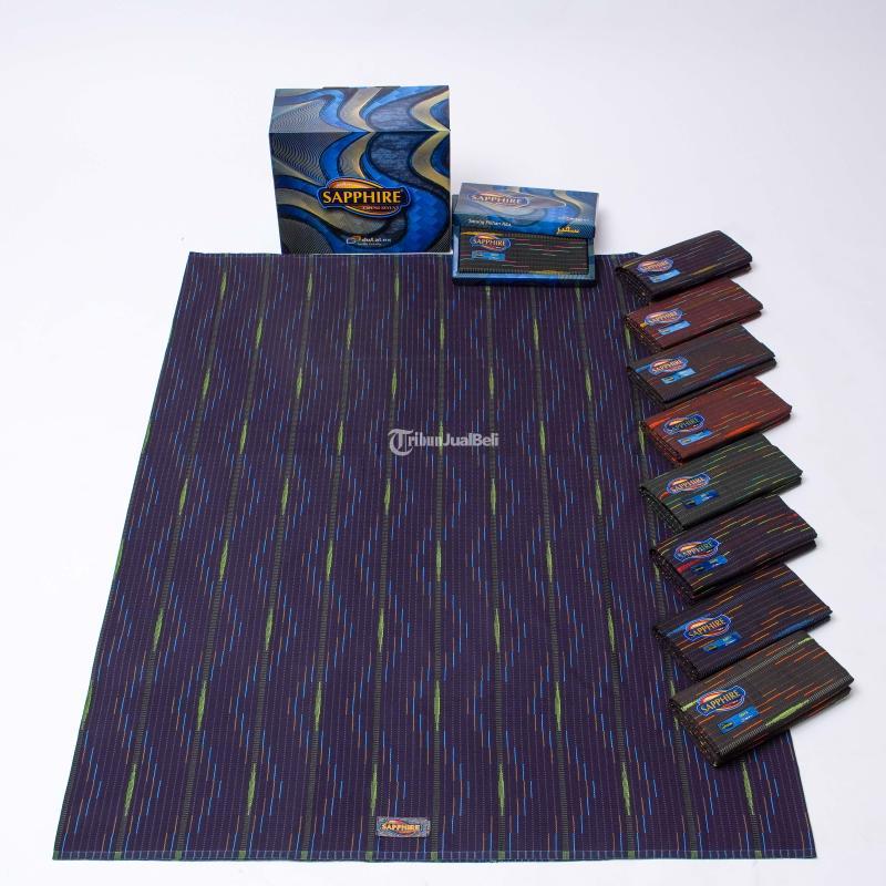 Sarung Tenun Sapphire Bahan Lembut Nyaman Dipakai - Semarang 