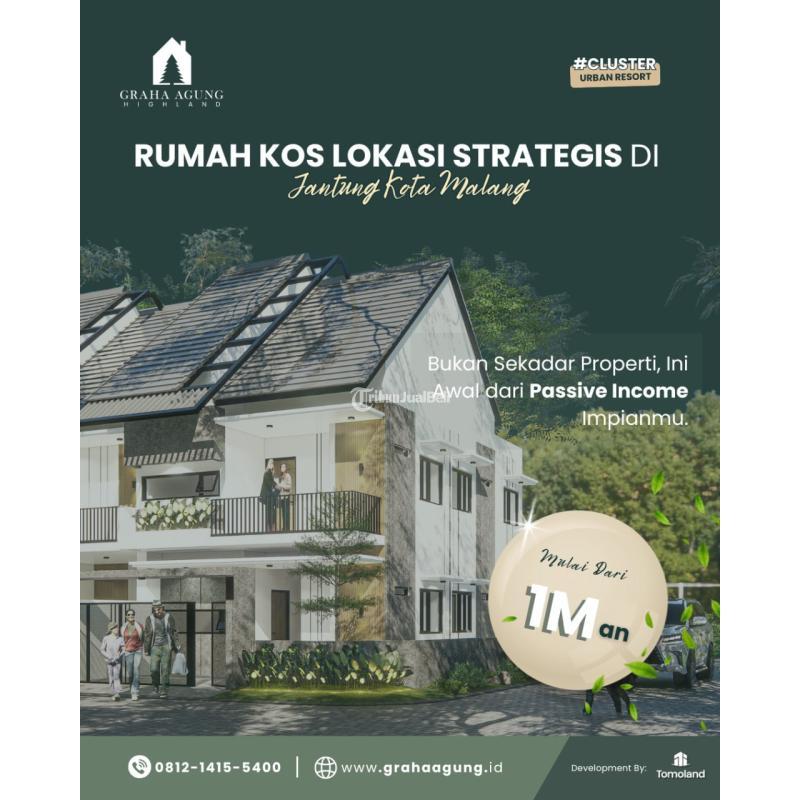 Dijual Rumah Kost, 8 Kamar, Desain Elegan American Style, Free Furnish Premium, Free Custom Denah, Free Pajak - Malang