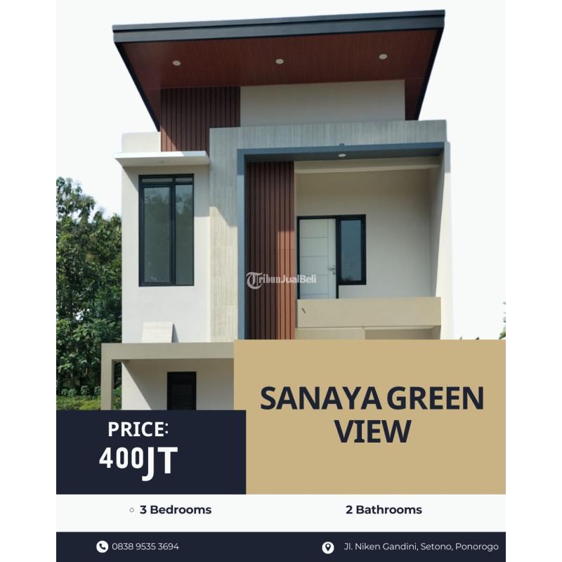 Jual Rumah Tipe 95 Baru di Sanaya Green View Nyaman Dan Strategis - Ponorogo