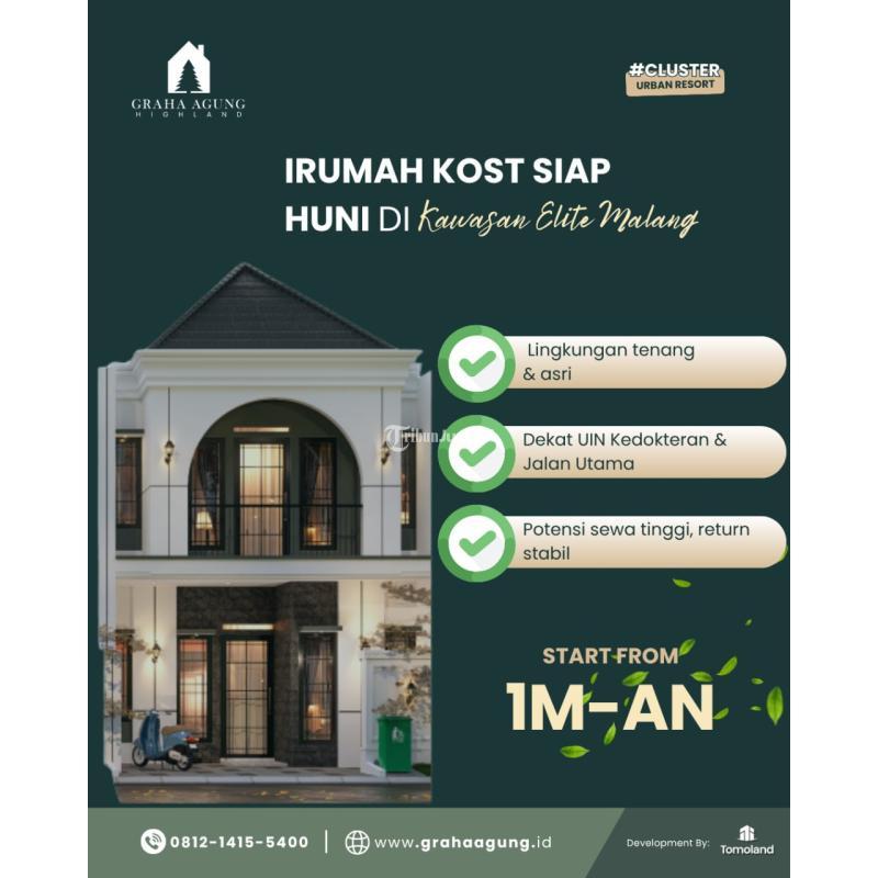 Dijual Rumah Kost Malang Kota Free Furnish Premium - Malang