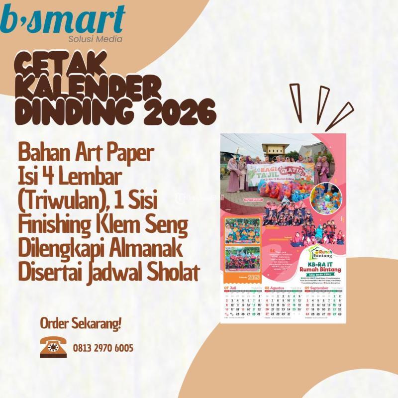 Jasa Cetak Kalender 2026 Custom Harga Hemat - Sidoarjo