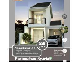 Dijual Rumah Hunian Syariah 2 Lantai Terbaik  di Tembung Tanpa Bank - Deli Serdang