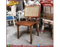 Produsen Kursi Cafe Jati, Teak Rattan Chairs, Niceliving Furniture - Jepara