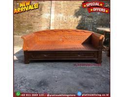 Produsen Bale Bale Jati, Bangku Bale Bale Jati Ukir, Bangku Risban Jati, Niceliving Furniture - Jepara