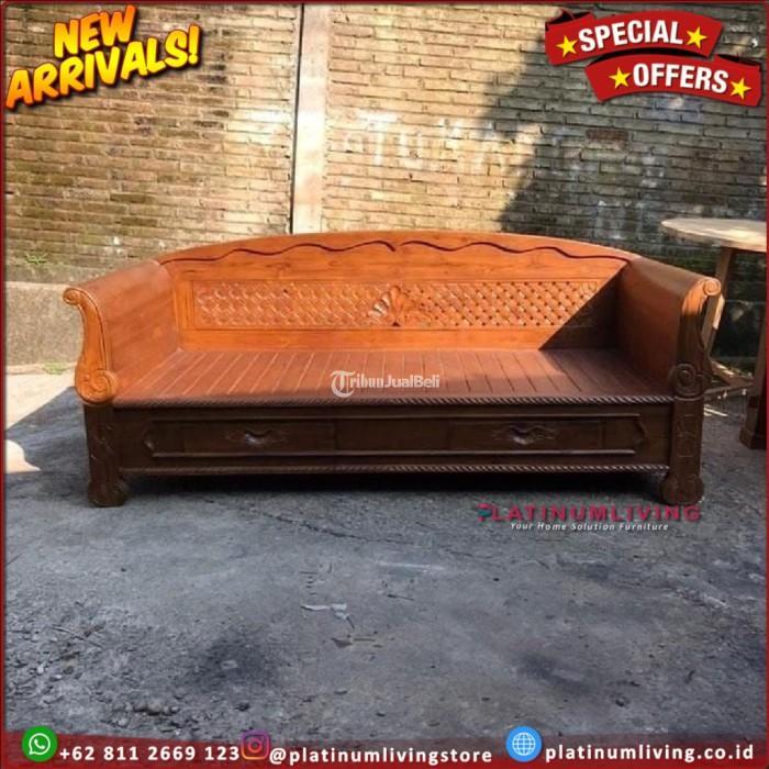 Produsen Bale Bale Jati, Bangku Bale Bale Jati Ukir, Bangku Risban Jati, Niceliving Furniture - Jepara