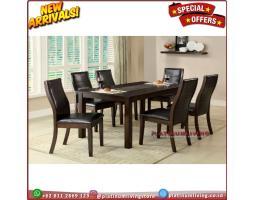 Produsen Meja Makan Jati 6 Kursi, Meja Makan Jati Kursi 6 Modern, Niceliving Furniture - Jepara