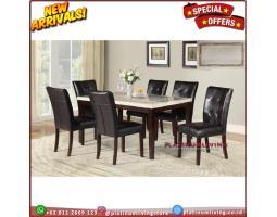 Produsen Meja Makan Marmer Cream Kursi 6, Niceliving Furniture - Jepara