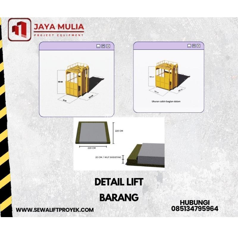Sewa Lift Barang Lift Material 1-4 Ton Terjangkau - Tangerang