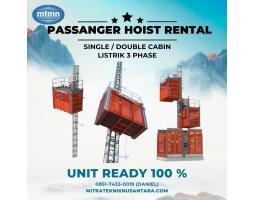 Rental Passenger Hoist Single, Double Cabin, Unit Ready - Palembang