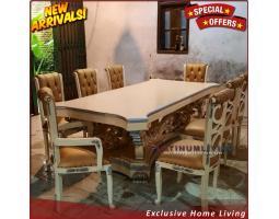 Produsen Meja Makan Ukir Kursi 8, Meja Makan Ukir Mewah, Niceliving Furniture - Jepara
