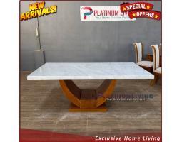 Produsen Meja Makan Marmer Putih, Meja Makan Marmer Asli, Meja Makan Jati, Niceliving Furniture - Jepara