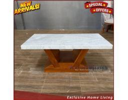 Produsen Meja Tamu Marmer, Meja Tamu Jati, Top Table Marmer Putih Import, Niceliving Furniture - Jepara 